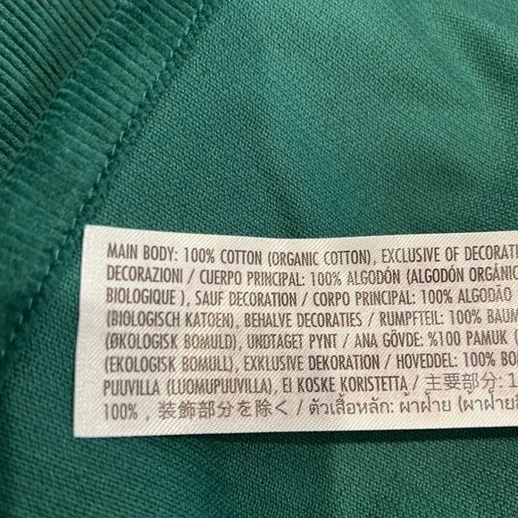 NWT! Disney Christmas Mickey green corduroy button up collared shirt - Picture 4 of 5